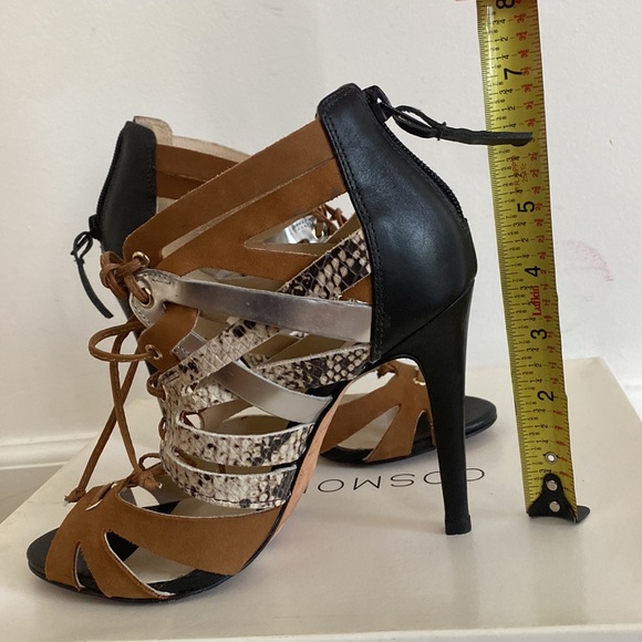 Cosmoparis Cognac Python Heels - Picture 3 of 4
